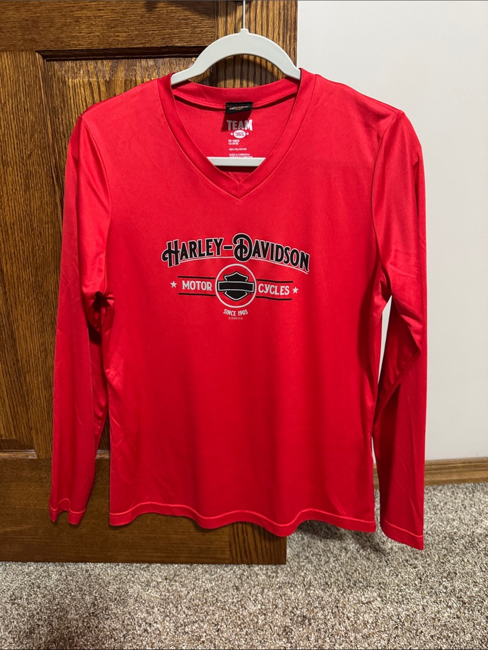 Women’s Harley Davidson Red quick dry shirt Deadwood